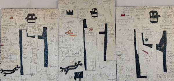 Al-tar for Basquiat (Triptych) by Ras Akyem-I Ramsay, Image 1.