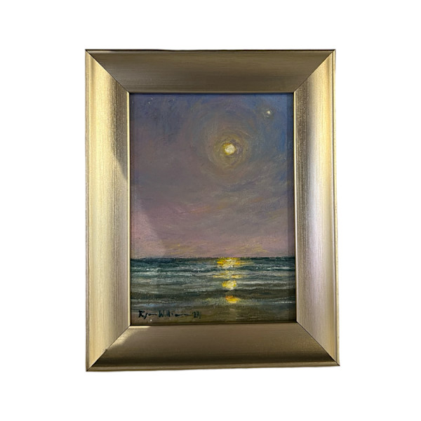 Moon and Venus over Ocean by Ryan Williams