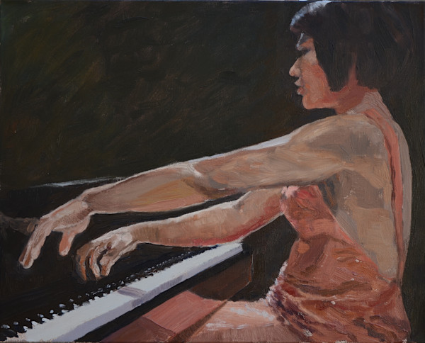 The piano girl by Salman Alameer