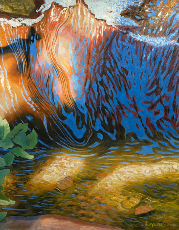 Small Cascade Over Rock by James Burpee, Image 1.