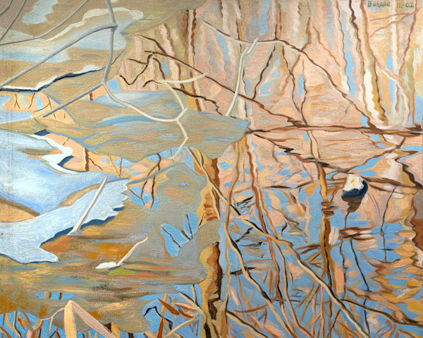 Tan Light Blue Reflection by James Burpee, Image 1.