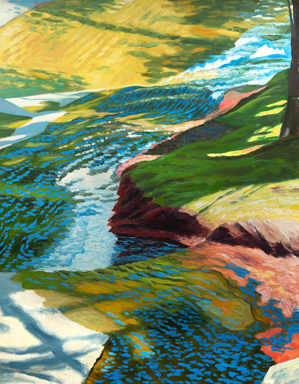 Green Blue Pink Stream by James Burpee, Image 1.