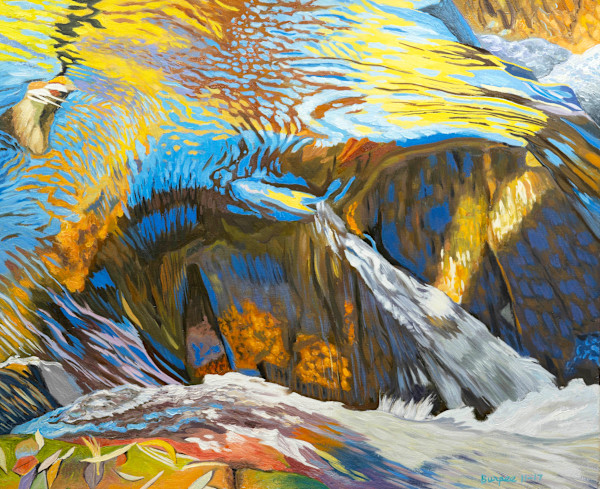 Multi-Colored Stream Rushing by James Burpee, Image 1.