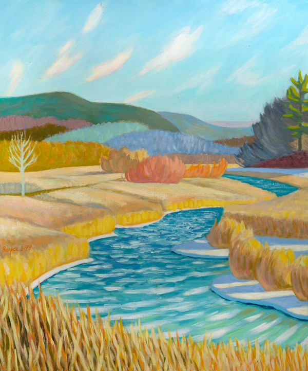 Pastel Creek and Hills by James Burpee, Image 1.