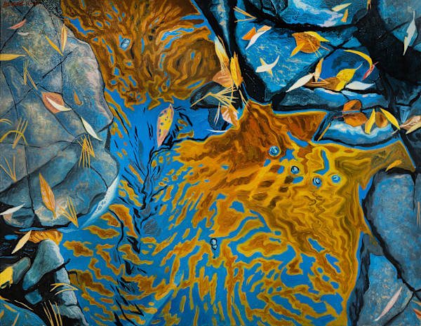 Ripple Brown Blue Yellow by James Burpee, Image 1.