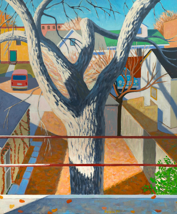 White Tree and Pink Van by James Burpee