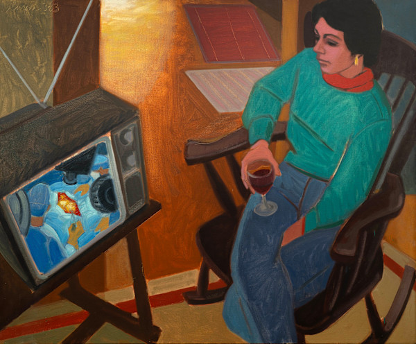 Untitled (Woman and TV) by James Burpee