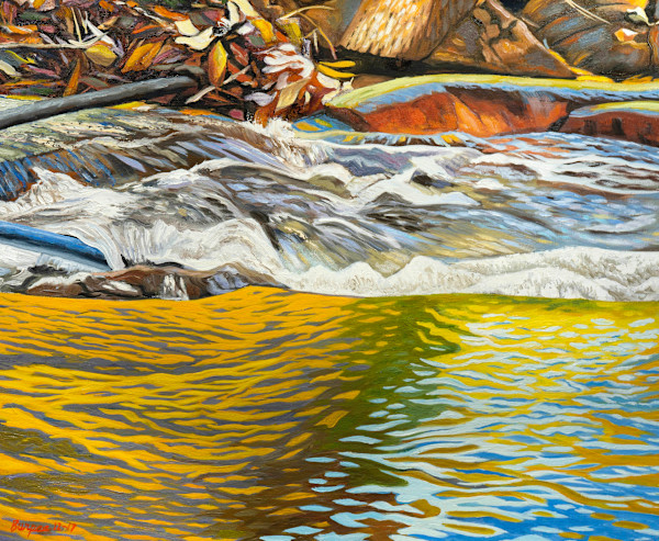 Untitled (Yellow Rippled Water) by James Burpee