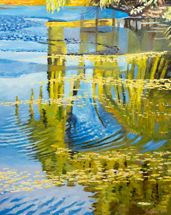 Weeping Willow Reflection by James Burpee