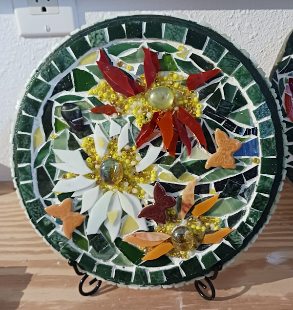 Dimensional Floral Mosaic by Ronda Richley