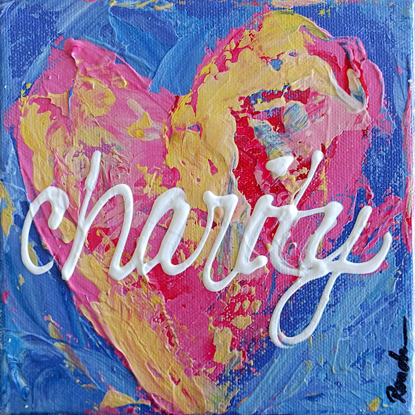 Charity multi on blue by Ronda Richley
