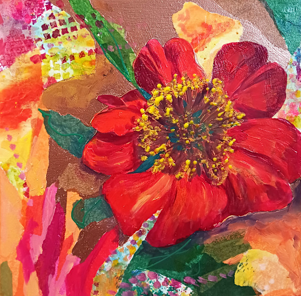 Copper Veins and Scarlet Flame by Ronda Richley, Image 1.