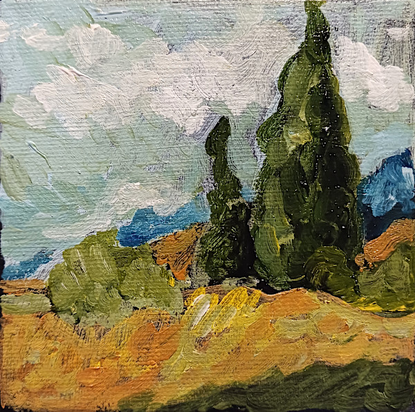 Mini Field with Cypress by Ronda Richley