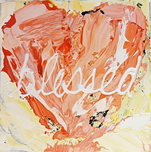 Blessed orange on yellow by Ronda Richley