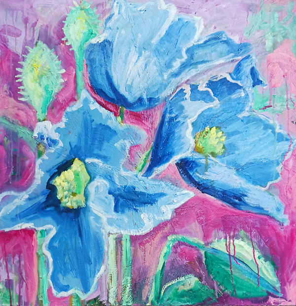 Blue Blooms of Joy by Ronda Richley