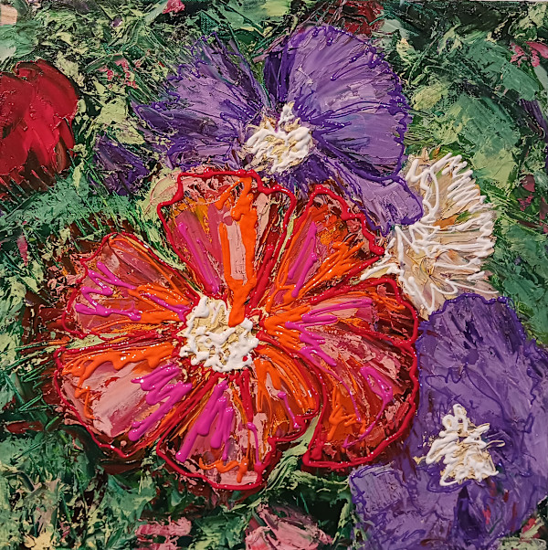 Floral in Rough by Ronda Richley