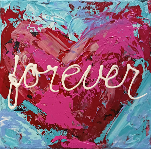 Forever red on blue by Ronda Richley
