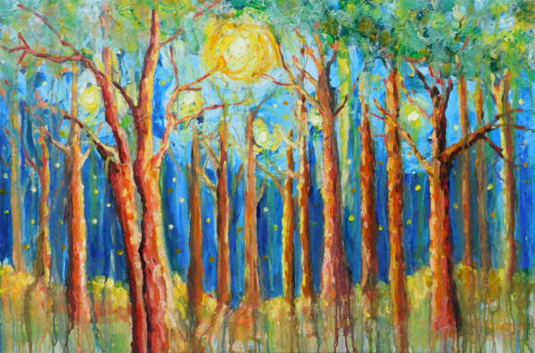 Into the woods on a starry night by Ronda Richley