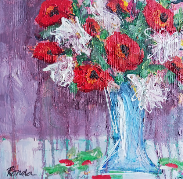 Textured Poppy Bouquet by Ronda Richley
