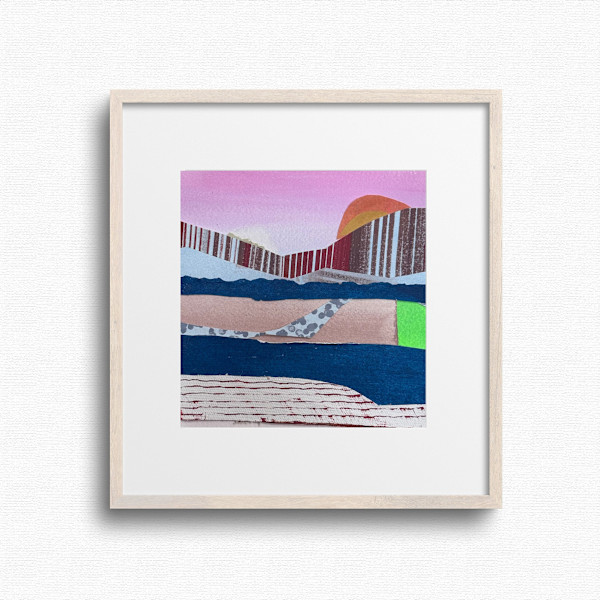 Shore Waves  - Original 6in x 6in Collage, Shilo Ratner by Shilo Ratner