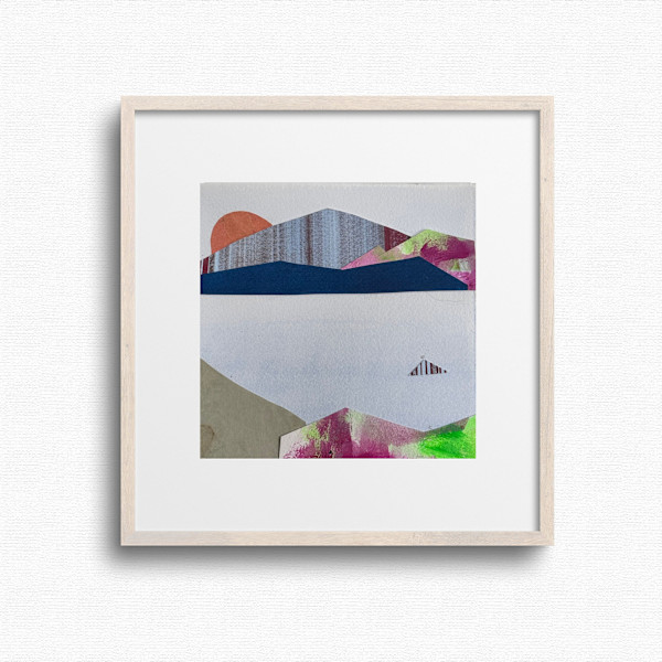 Spring in Mountains - Original 6in x 6in Collage, Shilo Ratner by Shilo Ratner