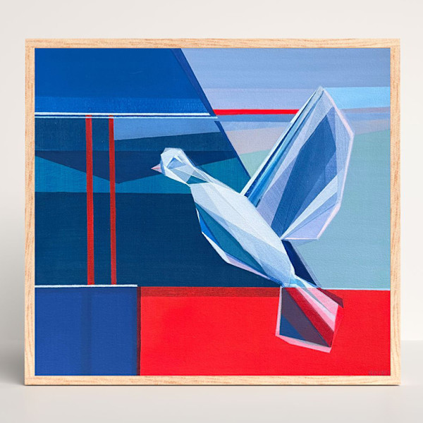 Dove, Original Abstract Bird, 20in x 20in by Shilo Ratner, Image 1.