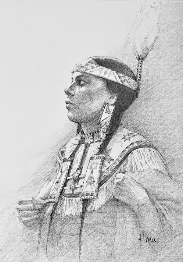 Woman in Ceremonial Dress by Hima  Jain
