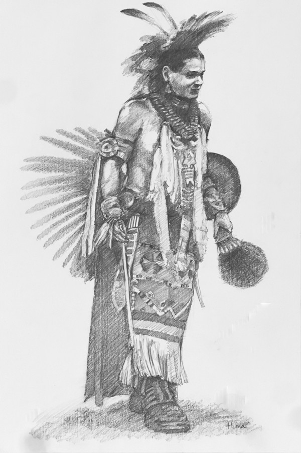 Dancer in Feather Headdress by Hima  Jain, Image 1.