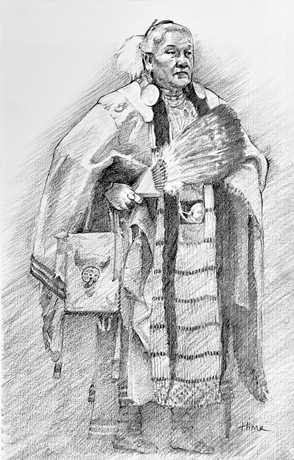 Native Elder by Hima  Jain