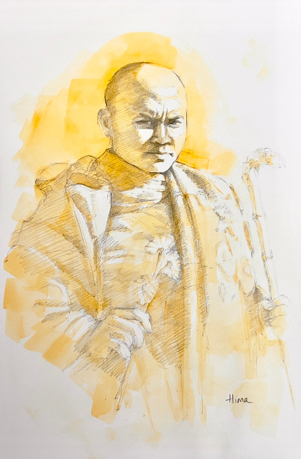 Portrait of a Monk by Hima  Jain, Image 1.