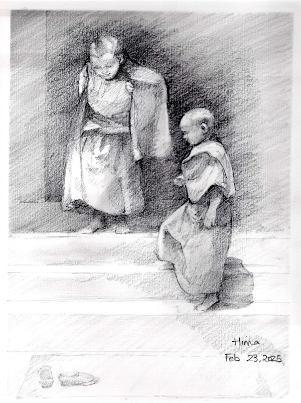 Mid-day Break at the Hemis Monastery by Hima  Jain, Image 1.