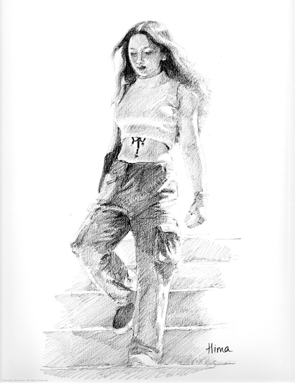 Beauty Descending Stairs by Hima  Jain, Image 1.