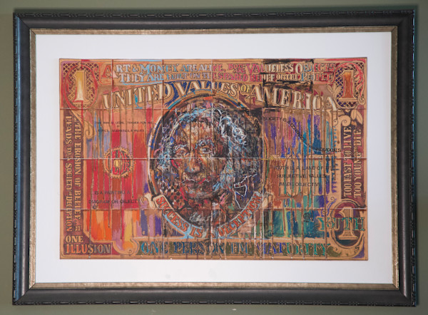 a dollar bill by CONCEPTUAL ARTIST                       h. miller, Image 1.