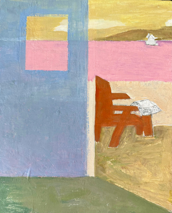 Summer Reading w Boat by Kimberleigh Wood, Image 1.