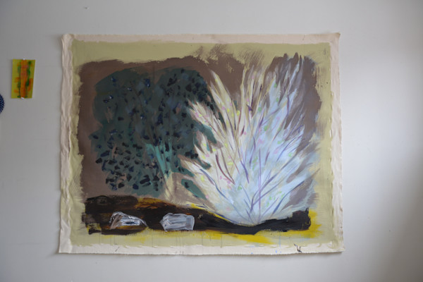 Two Bushes Two Rocks by Barbara Ballachey, Image 1.