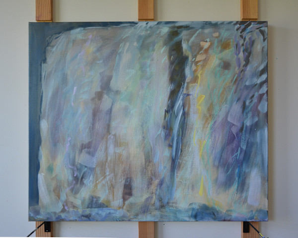 Waterfall - Dark Blue Edge - by Barbara Ballachey, Image 1.