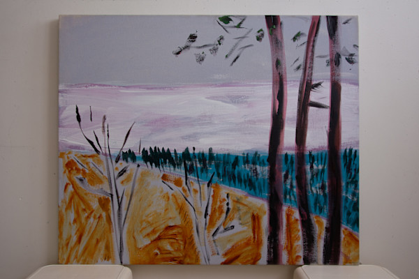 Ridge with Three Trees by Barbara Ballachey, Image 1.