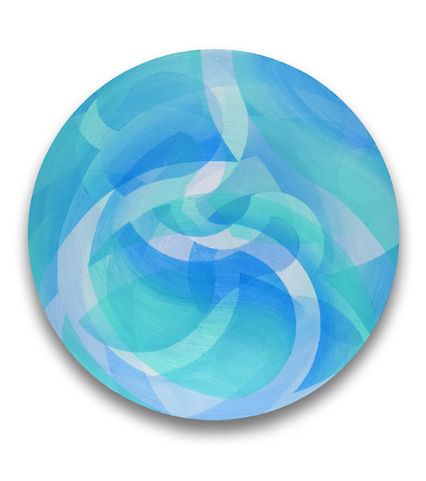 Geoscape Curve Tondo 2 by Mensah Bey, Image 1.