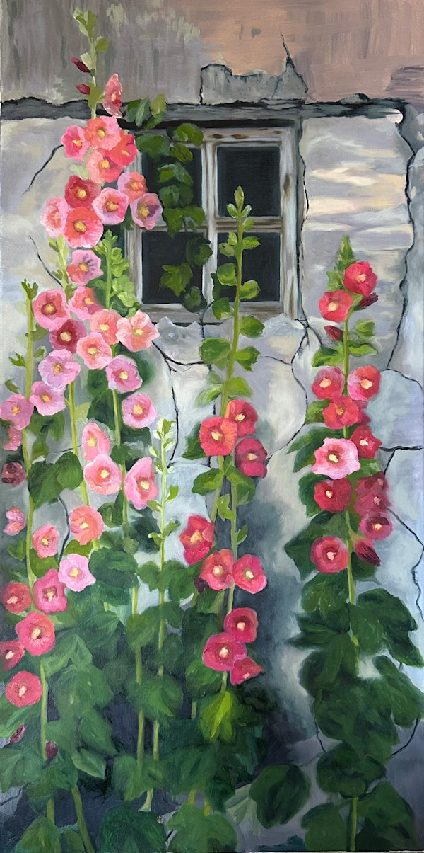 Where the Hollyhocks Bloom by Letitia Uyak, Image 1.