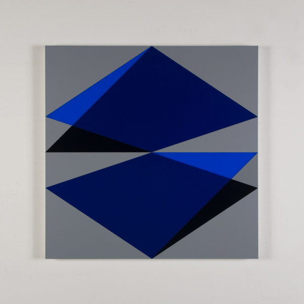 Composition in 2051 Blue, 2114 Blue, 5295BA Indigo and 3001 Gray by Brian Zink