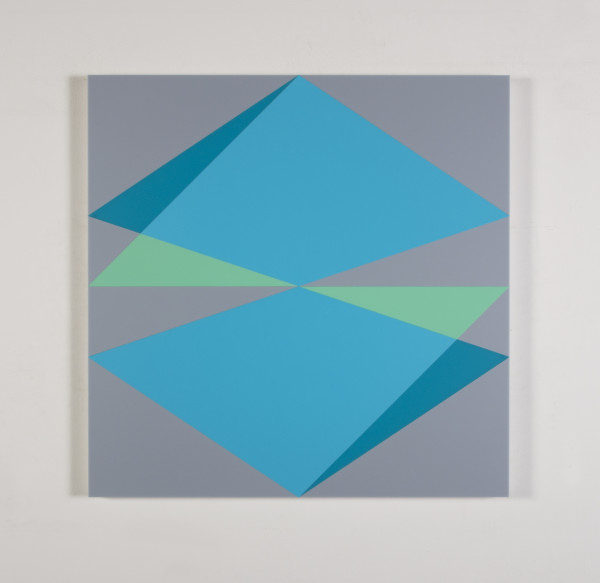 Composition in 5700YT Aqua, 2308 Turquoise, and 2308 Turquoise on Storm Gray by Brian Zink