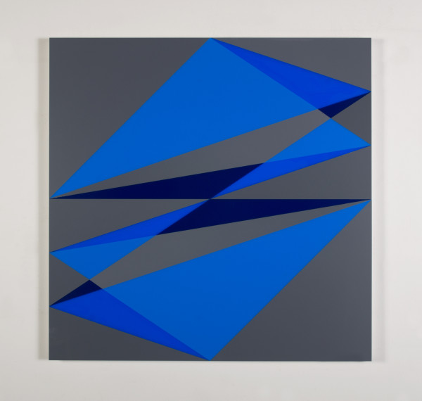 Composition in 2648 Blue, 2051 Blue, and 2114 Blue on 3001 Gray by Brian Zink