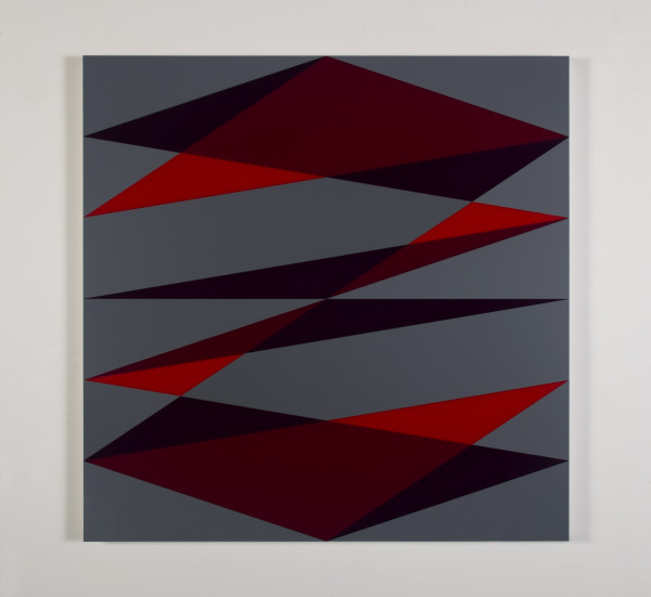 Composition in 2793 Red, 2240 Maroon, and 2287 Purple on 3015 White by Brian Zink