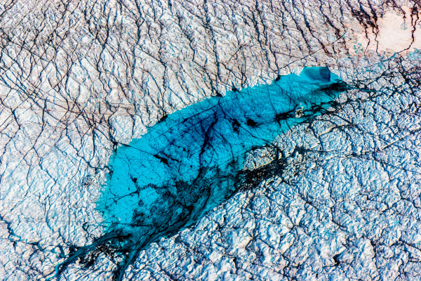 Meltwater Lake, Greenland Ice Sheet, Greenland by Stephen Gorman