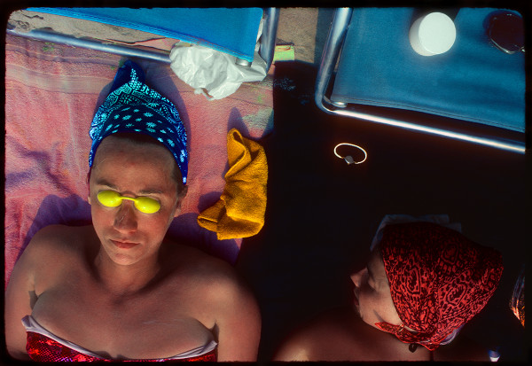 Untitled, (Yellow Tanning Goggles) by Karl Baden