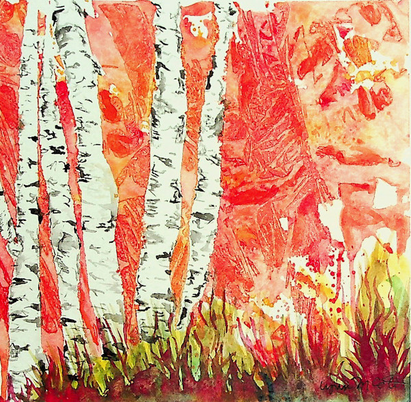 Birches in Autumn by Lynn Cote, Image 1.