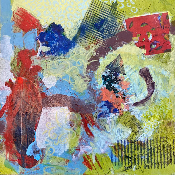 Red Bird Collage by Patti Groome, Image 1.