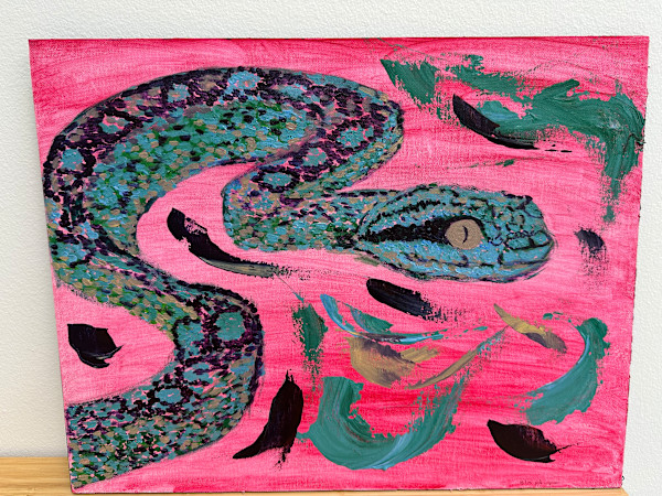 Pala Polonga Nil Pata (Sri Lankan Blue Pit Viper) by Amanda Silva, Image 1.