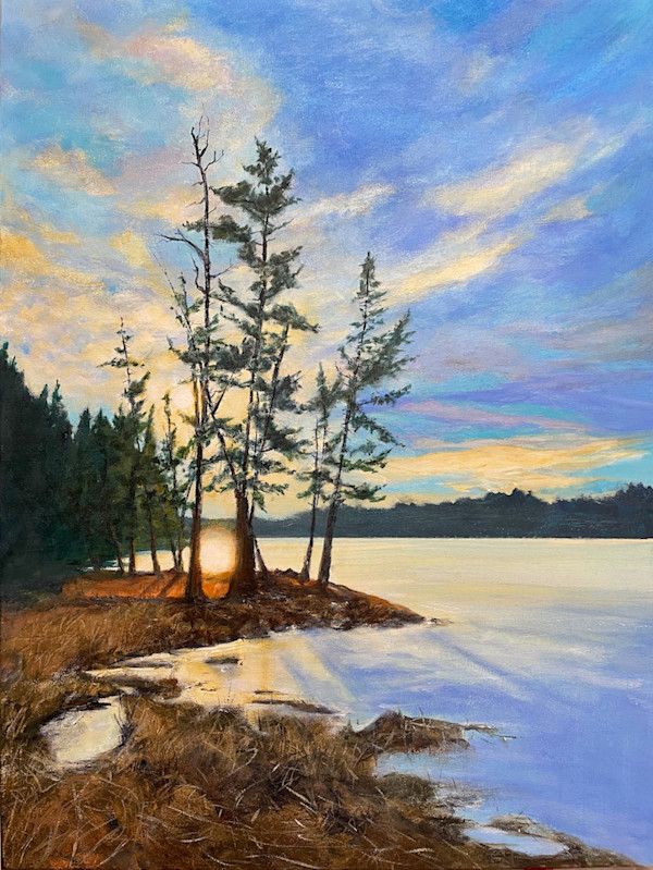 Early Winter Sunset at Loon Lake by Kim Fournier
