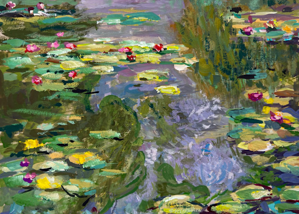 After Monet’s “Water Lilies” 1914 by Susan Lynne Peters, Image 1.